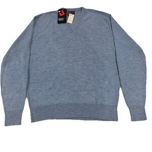 Vtg Robert Bruce Sweater XL Blue Layering 80s Granola Grandpop Indie Grunge NWT